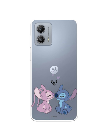 Official Disney Angel Stitch Kiss Case For Motorola Moto G53 5G