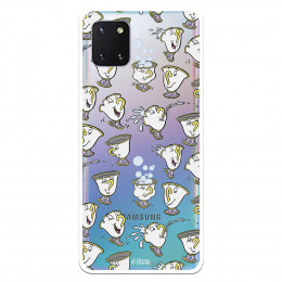 Funda para Samsung Galaxy Note10 Lite Oficial de Disney Chip Potts Siluetas - La Bella y la Bestia