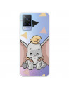 Funda para Vivo V21 5G Oficial de Disney Dumbo Silueta Transparente - Dumbo