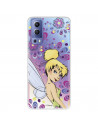 Funda para Vivo Y72 5G Oficial de Disney Campanilla Flores - Peter Pan