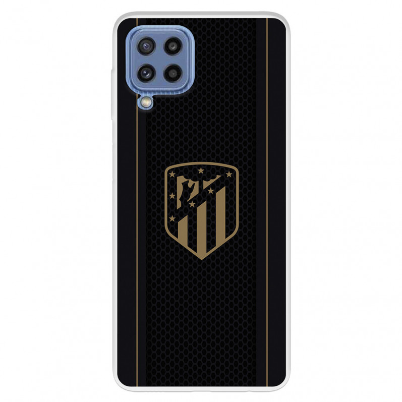 Fundaara Samsung Galaxy M32 del Atleti Escudo Dorado Fondo Negro - Licencia Oficial Atlético de Madrid