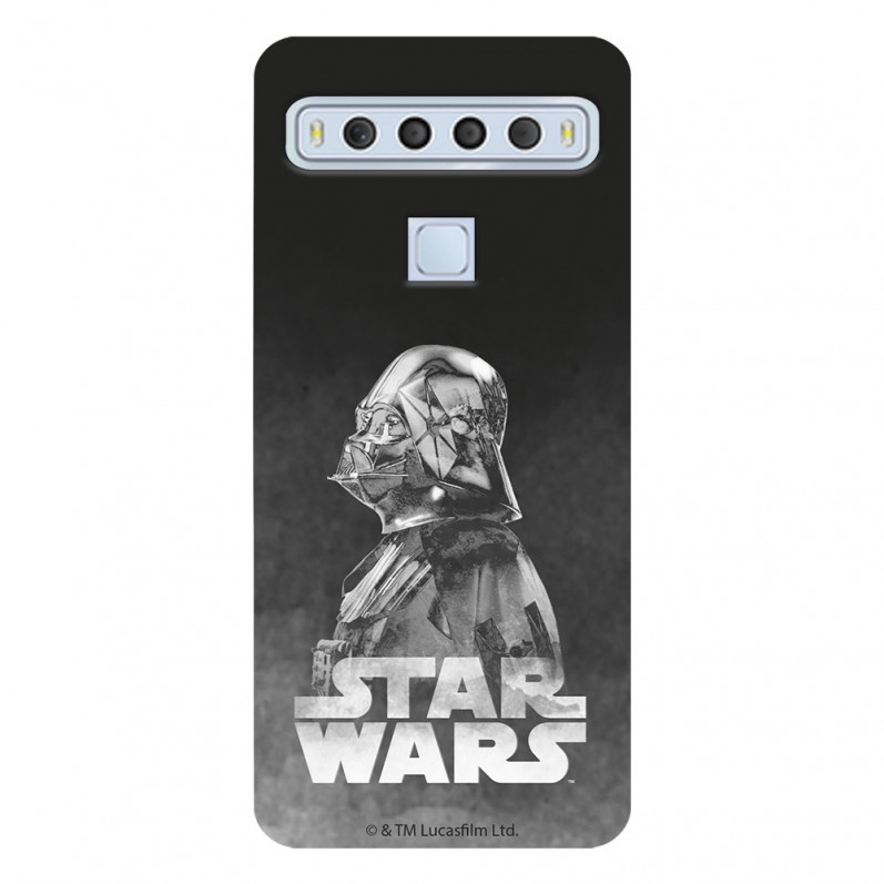 Funda para TCL 10 L Oficial de Star Wars Darth Vader Fondo negro - Star Wars