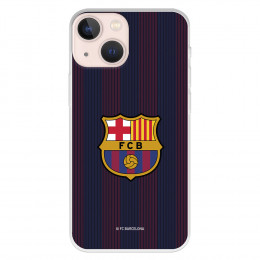 Funda para iPhone 13 Mini del Barcelona Rayas Blaugrana - Licencia Oficial FC Barcelona