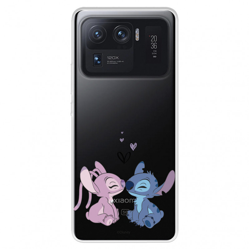 Hülle für Xiaomi Mi 11 Ultra Offizieller Disney Angel & Stitch Bisou - Lilo & Stitch