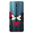 Funda para Oppo Reno Oficial de Disney Mickey y Minnie Beso - Clásicos Disney