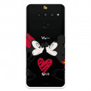 Funda para LG V50 Oficial de Disney Mickey y Minnie Beso - Clásicos Disney