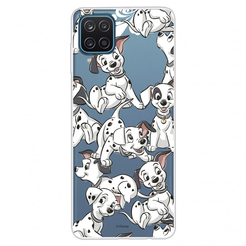 Funda para Samsung Galaxy M12 Oficial de Disney Cachorros Siluetas - 101 Dálmatas