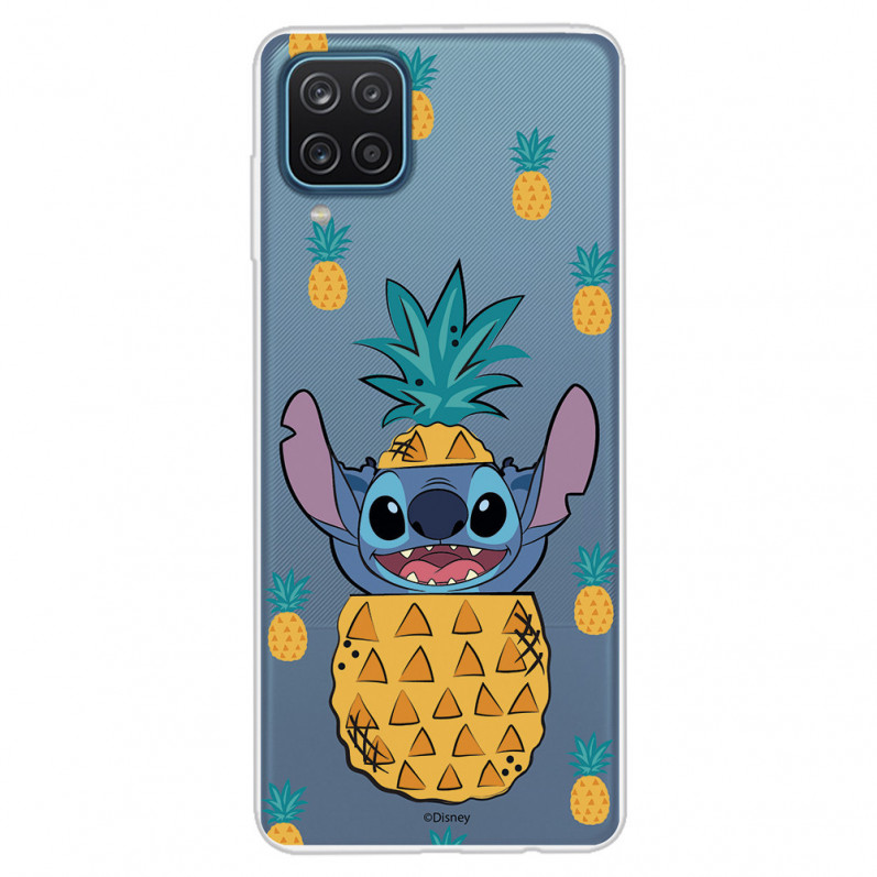 Funda para Samsung Galaxy M12 Oficial de Disney Stitch Piñas - Lilo & Stitch