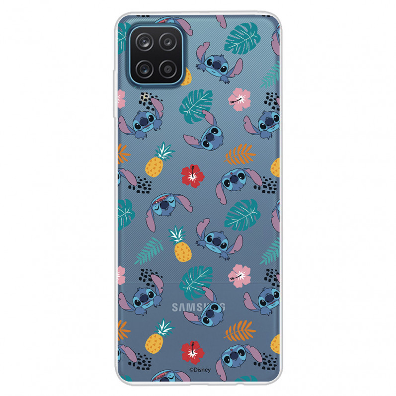 Funda para Samsung Galaxy M12 Oficial de Disney Stitch Siluetas - Lilo & Stitch