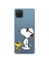 Funda para Samsung Galaxy M12 Oficial de Peanuts Woodstock y Snoopy Posado - Snoopy