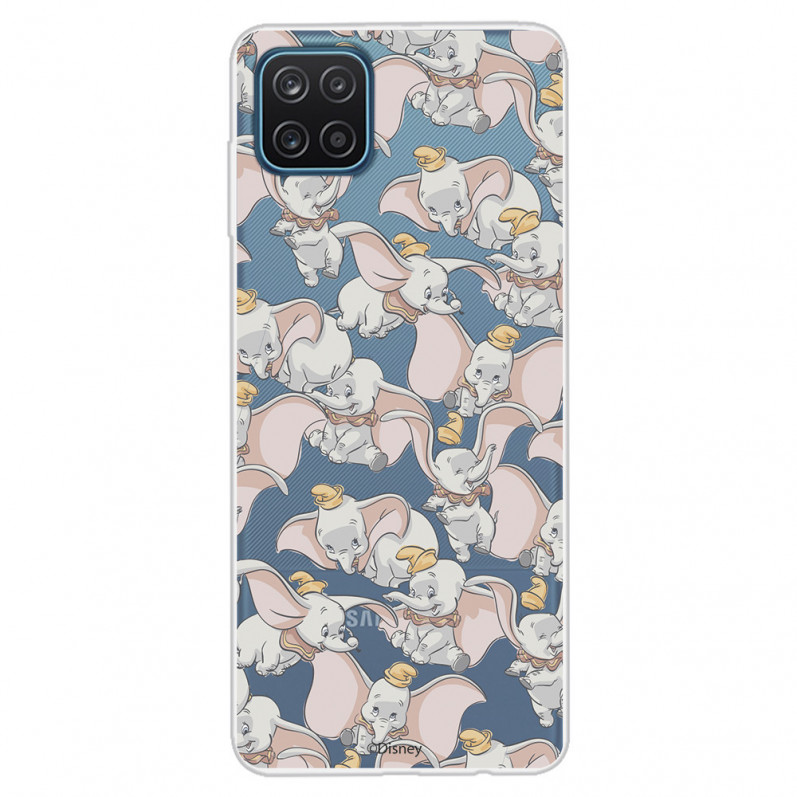 Funda para Samsung Galaxy M12 Oficial de Disney Dumbo Siluetas Transparente - Dumbo