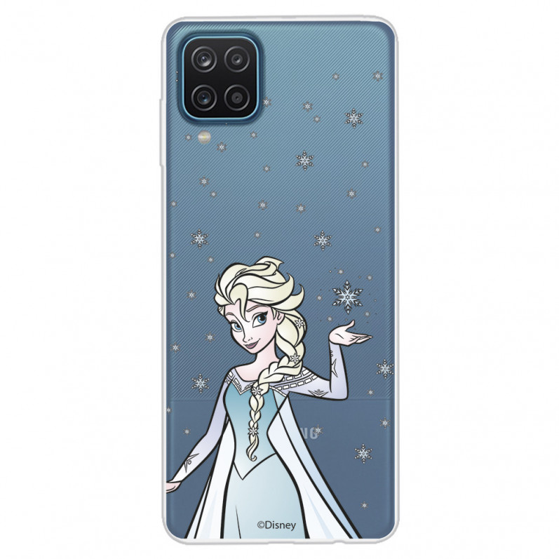 Funda para Samsung Galaxy M12 Oficial de Disney Elsa Transparente - Frozen