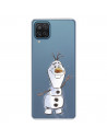 Funda para Samsung Galaxy M12 Oficial de Disney Olaf Transparente - Frozen