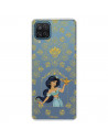 Funda para Samsung Galaxy M12 Oficial de Disney Jasmín Floral Transparente - Aladdin