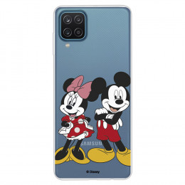 Funda para Samsung Galaxy M12 Oficial de Disney Mickey y Minnie Posando - Clásicos Disney