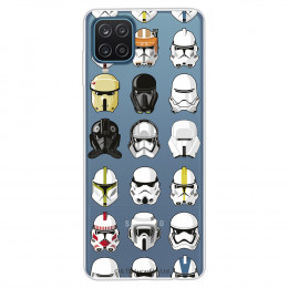 Funda para Samsung Galaxy M12 Oficial de Star Wars Patrón Cascos - Star Wars