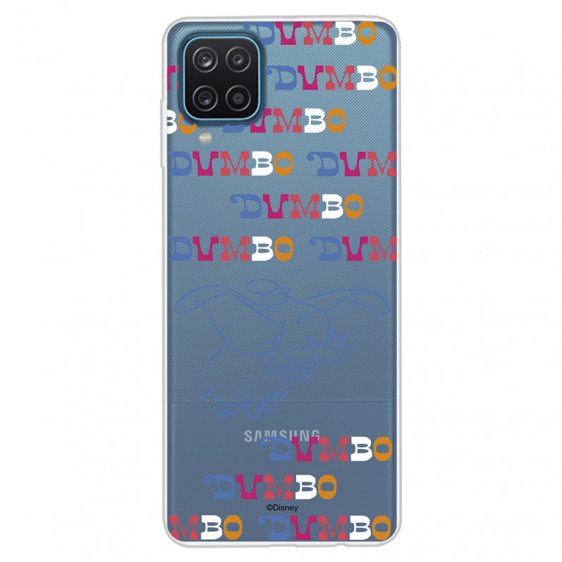 Funda para Samsung Galaxy M12 Oficial de Disney Dumbo Patrón Letra - Dumbo