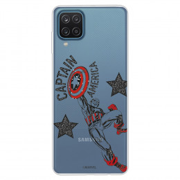 Funda para Samsung Galaxy M12 Oficial de Marvel Capitán América Red Transparente - Marvel