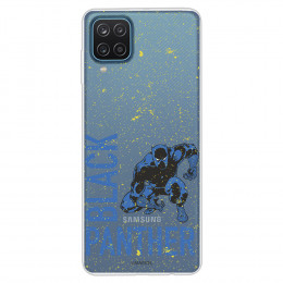 Funda para Samsung Galaxy M12 Oficial de Marvel Black Panther Fondo Puntos Amarillos - Marvel