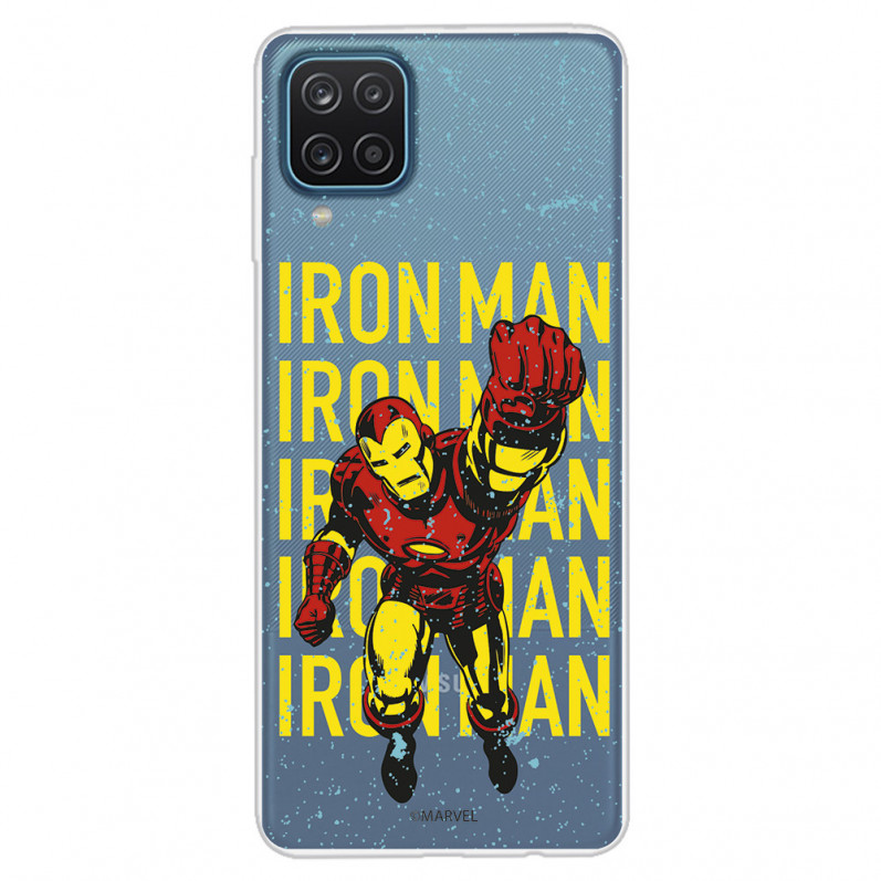 Funda para Samsung Galaxy M12 Oficial de Marvel Iron Man Color Transparente - Marvel