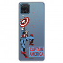 Funda para Samsung Galaxy M12 Oficial de Marvel Capitán América Fondo Puntos Rojos - Marvel