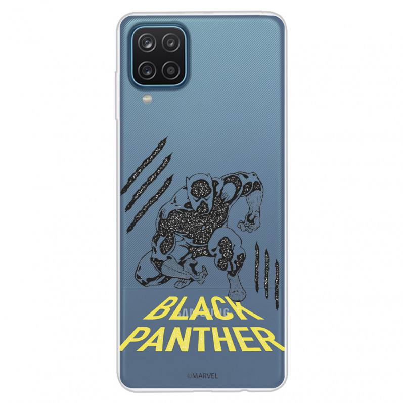 Funda para Samsung Galaxy M12 Oficial de Marvel Black Panther Pose Transparente - Marvel