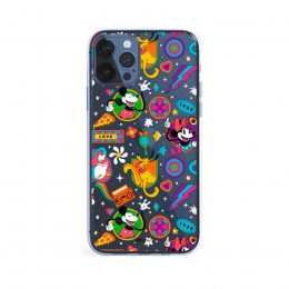 Funda para iPhone 12 Pro Max Oficial de Disney Mickey y Minnie Patrón Retro Premium - Clásicos Disney