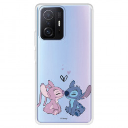 Funda para Xiaomi 11T Oficial de Disney Angel & Stitch Beso - Lilo & Stitch