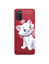 Funda para Samsung Galaxy A03s Oficial de Disney Marie Silueta - Los Aristogatos