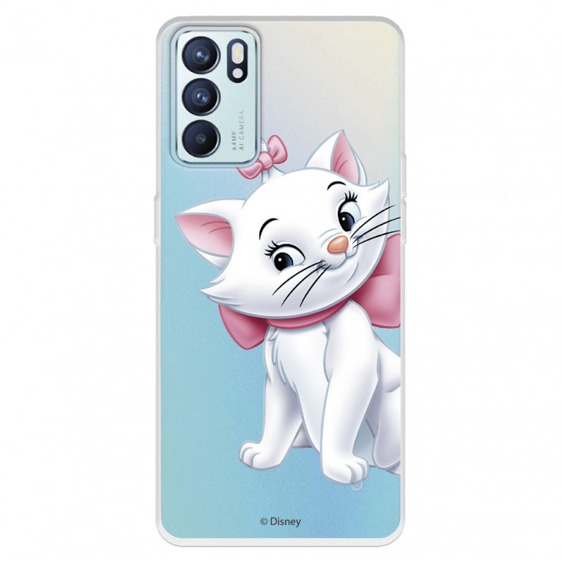 Funda para Oppo Reno6 Oficial de Disney Marie Silueta - Los Aristogatos