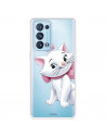 Funda para Oppo Reno6 Pro Oficial de Disney Marie Silueta - Los Aristogatos