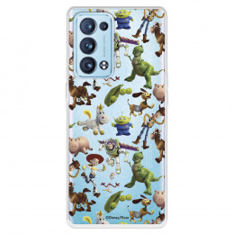 Funda para Oppo Reno6 Pro Oficial de Disney Muñecos Toy Story Siluetas - Toy Story