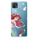 Funda para Oppo A15 Oficial de Disney Ariel y Sebastián Burbujas - La Sirenita