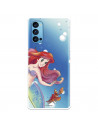 Funda para Oppo Reno4 5G Oficial de Disney Ariel y Sebastián Burbujas - La Sirenita