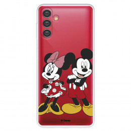 Funda para Samsung Galaxy A13 5G Oficial de Disney Mickey y Minnie Posando - Clásicos Disney