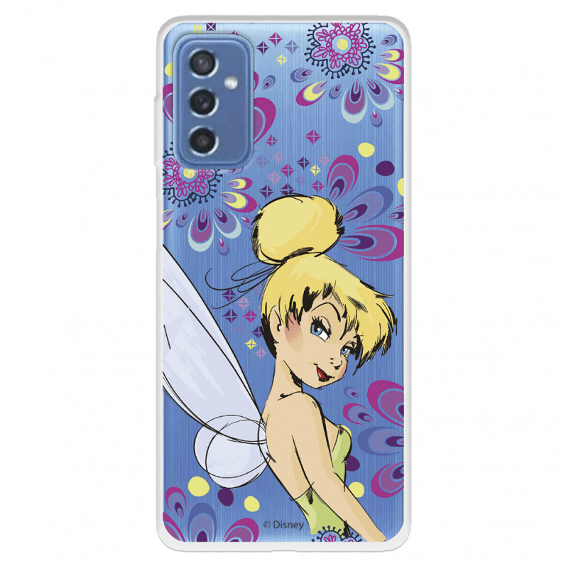 Funda para Samsung Galaxy M52 5G Oficial de Disney Campanilla Flores - Peter Pan