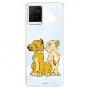 Funda para Vivo Y21S Oficial de Disney Simba y Nala Silueta - El Rey León