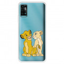 Funda para ZTE Blade A71 Oficial de Disney Simba y Nala Silueta - El Rey León