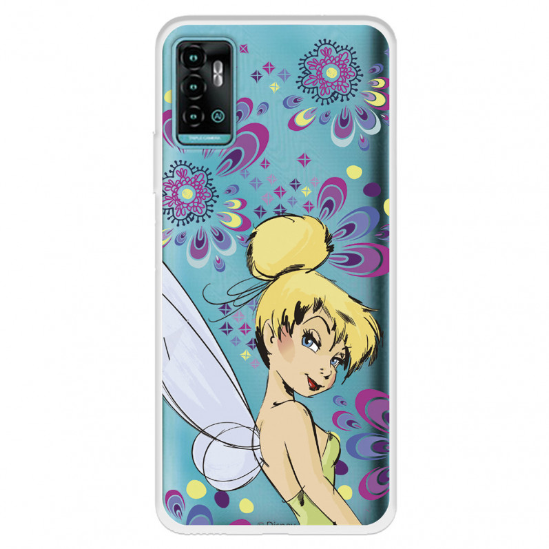 Funda para ZTE Blade A71 Oficial de Disney Campanilla Flores - Peter Pan