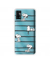 Funda para ZTE Blade A71 Oficial de Peanuts Snoopy rayas - Snoopy