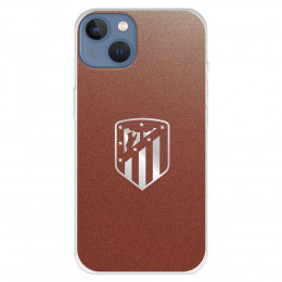 Funda para iPhone 13 del Atleti Escudo Plateado Fondo - Licencia Oficial Atlético de Madrid