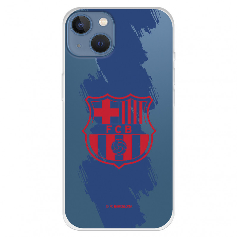 Funda para iPhone 13 del Barcelona Escudo Rojo Trazo Azul - Licencia Oficial FC Barcelona