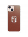 Funda para iPhone 13 Mini del Atleti Escudo Plateado Fondo - Licencia Oficial Atlético de Madrid