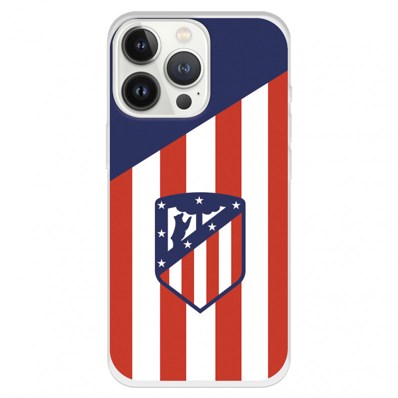 Funda para iPhone 13 Pro del Atleti Escudo Fondo Atletico - Licencia Oficial Atlético de Madrid