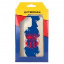 Funda para iPhone 13 Pro del Barcelona Escudo Rojo Trazo Azul - Licencia Oficial FC Barcelona