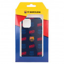 Funda para iPhone 13 Pro del Barcelona Escudo Patrón Rojo y Azul - Licencia Oficial FC Barcelona