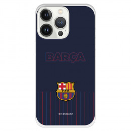 Funda para iPhone 13 Pro del Barcelona Barsa Fondo Azul - Licencia Oficial FC Barcelona