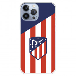 Funda para iPhone 13 Pro Max del Atleti Escudo Fondo Atletico - Licencia Oficial Atlético de Madrid