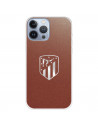 Funda para iPhone 13 Pro Max del Atleti Escudo Plateado Fondo - Licencia Oficial Atlético de Madrid