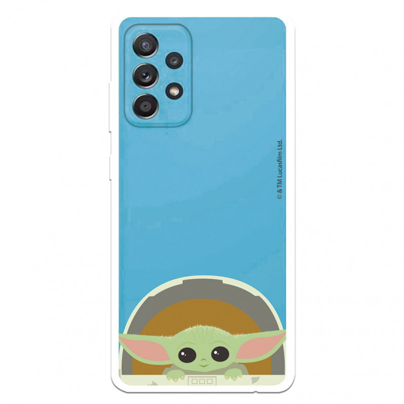 Funda para Samsung Galaxy A52S 5G Oficial de Star Wars Baby Yoda Sonrisas - The Mandalorian